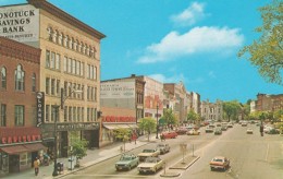 Northhampton Massachusetts, Main Street Business District, Bank, Woolworths, C1970s Vintage Postcard - Northampton