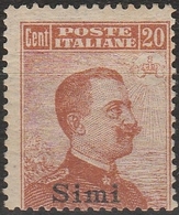 SIMI – 385 ** 1917 – F.lli D’Italia Soprastampati N. 9.MH - Egée (Simi)