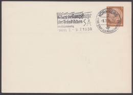 PP 122 , Propaganda-Stempel "Nürnberg", Kampftage SA, 9.7.39 - Enteros Postales Privados