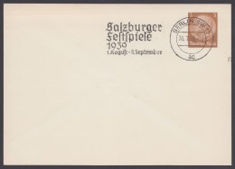 PP 122 , Propaganda-Stempel "Berlin", Salzburger Festspiele, 31.7.39 - Enteros Postales Privados