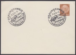 PP 122 , Propaganda-Stempel "Braunschweig", 100 Jahre Staatsbahn, 30.8.38 - Enteros Postales Privados