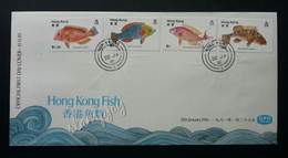 Hong Kong China Fish 1981 Marine Life Ocean Fishes (stamp FDC) - Brieven En Documenten