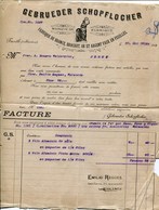 GEBRUEDER SCHOPFLOCHER-FUERTH (BAVIERE)-FABRIQUE DE BRONCE,BROCART OR ET ARGENT FAUX EN FEUILLES- JAHR 1912 - Imprenta & Papelería
