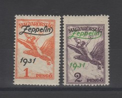 Hongrie -  Aviation Surchargé Zeppelin ( 1931 N°2 4/25  Neufs - Nuevos