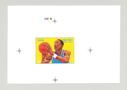 Eritrea 1996 Olympics Basketball 1v Unissued Design Chromalin Essay - Eritrea