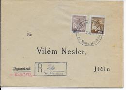 1945 - ENVELOPPE RECOMMANDEE Avec OBLITERATION PROVISOIRE De VELKE HERALTICE - Briefe U. Dokumente