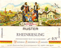 Etiket Etiquette - Vin - Wijn - Rheinriesling - Ruster Weinbau Friedrich Karner - Rust Am See Österreich - Riesling