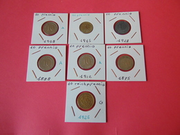 7 Monedas Diferentes De 10 Pfennig - 10 Pfennig