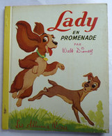 MINI ALBUM HACHETTE LADY EN PROMENADE BELLE ET LE CLOCHARD - WALT DISNEY - ALBUMS ROSES - HACHETTE 1956  Enfantina - Hachette