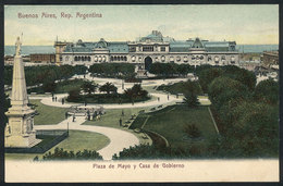 204 ARGENTINA: BUENOS AIRES: Mayo Square And Government House, Ed. Rosauer, Unused, VF Qu - Argentine