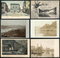 1227 ITALY: 64 Old PCs (a Few Used, Several Are Real Photo PCs), With Views Of Varied Town - Autres & Non Classés