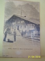 GSTEIG (SUISSE) LES COMMERCES. GASTHOF ZUM BAREN MIT SCHLAUCHHORN. - Gsteig Bei Gstaad