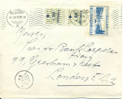 1938 Lettre De Greece Vers London Avec Censure. Cachet Au Dos. Cover - Briefe U. Dokumente