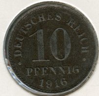 Allemagne Germany 10 Pfennig 1916 J J 298 KM 20 - 10 Pfennig