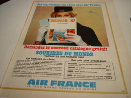 ANCIENNE PUBLICITE AIR FRANCE VACANCE 1967 - Werbung