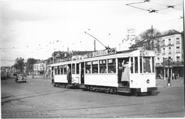 BRUXELLES (Belgique) Photographie Format Cpa Tramway électrique Place De La Constitution - Transporte Público