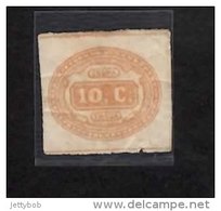 ITALY 10c Brown-orange Postage Due 1863 Unused No Gum Some Creasing - Portomarken