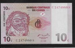 Congo - 10 Centimes - Pick N°82 - NEUF - República Democrática Del Congo & Zaire