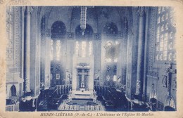 CPA Hénin Liétard, L'Intérieur De L'Eglise St Martin (pk45603) - Henin-Beaumont