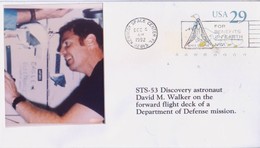 1992 USA Space Shuttle Discovery STS-53  David M. Walker Commemorative Cover - América Del Norte