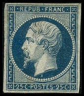 * N°10 25c Bleu, Gomme Diminuée - B - 1852 Louis-Napoleon
