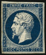 ** N°14 Aa 20c Bleu Foncé, Type I - TB - 1853-1860 Napoleon III