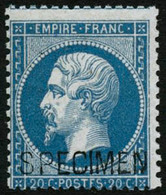 ** N°22d 20c Bleu Surchargé - TB - 1862 Napoleon III