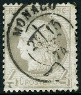 Oblit. N°52 4c Gris, Obl Monaco - TB - 1871-1875 Ceres