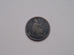 1860 - 1 Penny / KM 749.2 ( For Grade, Please See Photo ) ! - D. 1 Penny