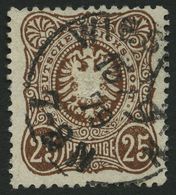 Dt. Reich 35c O, 1879, 25 Pfe. Dunkelbraun, Normale Zähnung, Pracht, Gepr. Zenker, Mi. 300.- - Gebruikt