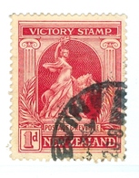 NUOVA ZELANDA, NEW ZEALAND, COMMEMORATIVO, VITTORIA, 1920, FRANCOBOLLI USATI Yvert Tellier 170   Scott 166 - Gebraucht