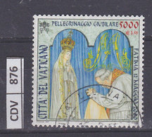 VATICANO  2001	Viaggi Giovanni Paolo II L. 5000 Usato - Oblitérés