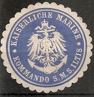 Germany Navy Ship Sticker For Envelopes Of The German Kaiser Fleet - Sonstige & Ohne Zuordnung