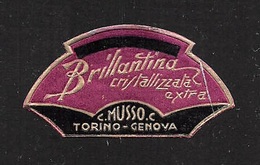 07667 "BRILLANTINA CRISTALLIZZATA EXTRA - C. MUSSO C. - TORINO-GENOVA - 1920 CIRCA" ETICHETTA  ORIGINALE - Etiquettes