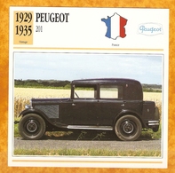 1929 FRANCE VIEILLE VOITURE PEUGEOT 201 - FRANCE OLD CAR - FRANCIA VIEJO COCHE - VECCHIA MACCHINA - Cars