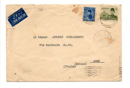 MK576 - EGITTO 1947 , Lettera Per Lodi (ITALIA) - Storia Postale