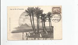 EGYPTE VUE DU NIL ET PYRAMIDES (PYRAMIDES SUR TIMBRE ET CARTE POSTALE) PYRAMID STAMP AND  PYRAMID POST CARD . - Pyramids