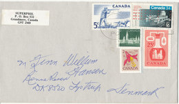 Canada Cover Sent To Denmark 6-10-1986 Multi Franked - Cartas & Documentos