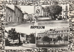 CPSM  15 ARPAJON BLASON  MULTIVUES  2CV - Arpajon Sur Cere