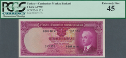 02529 Turkey / Türkei: 1 Lira L.1930 (1940-44), P.135, Excellent Condition With A Few Minor Spots On Back, - Turkije