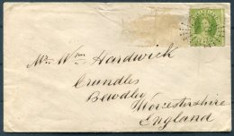 1866 Queensland 6d Chalon (SG 27?) Cover Ipswich - Bewdley, England Via Brisbane - Storia Postale