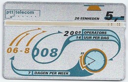 NL.- Nederland. PTT Telecom 06-8008.KWALITEIT. 7 Dagen Per Week. 14 Uur Per Dag. 20 Eenheden. 341C - Openbaar
