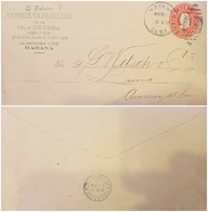 O) 1901 CUBA- CARIBE, TOBACCO-MAGAZINE TABACALERA,US OCCUPATION, POSTAL STATIONERY 2 CENTAVOS COLUMBUS, - Brieven En Documenten