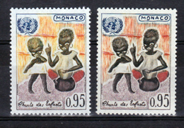 Monaco  602 Variété Timbre Jaune Enfants Blonds Et Normal Neuf ** TB MNH Sin Charnela - Varietà