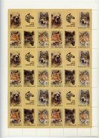 SOVIET UNION 1988 Zoo Fund Complete Sheet With 6 Blocks MNH / **.  Michel 5877-81 - Feuilles Complètes