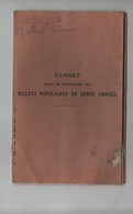 Macon PLM Carnet Délivrance Billets Populaires Congé Annuel  Gaillard 1937 à 1941 - Railway