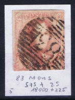 Belgium:  OBP Nr 5  Cancel 83 Mons - 1849-1850 Medaglioni (3/5)