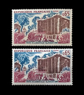 VARIETE  N 1680 ** -  1  TB CHATEAU DE COULEUR MARRON AU LIEU DE VIOLET BRUN + NUANCE DU BLEU - VOIR SCANN - RRR !!!! - Neufs