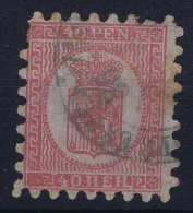 Finland : Mi Nr   9 Az  Geripptem Papier   Obl./Gestempelt/used  1860 - Gebraucht