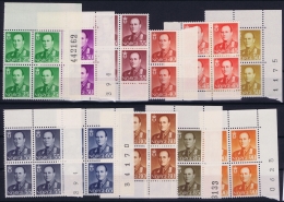 Norway : Mi Nr 418 - 427 + 450    Postfrisch/neuf Sans Charniere /MNH/** 1958 Blocks Part With Numbers - Nuevos